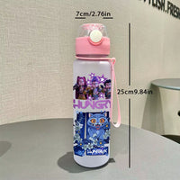 Kpop Demon Hunter Water Bottle with Straw