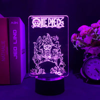 One Piece Wanted Cards LED Acrylic Stand Night Light | Anime 3D Lamp with Remote Control