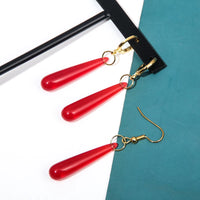 Frieren: Beyond Journey’s End Red Earrings – Cosplay Stud Pendant Jewelry