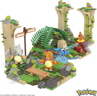 Pokémon Building Toy Kit – Jungle Ruins Set with Cubone, Charmander & Omanyte (464 Pieces)