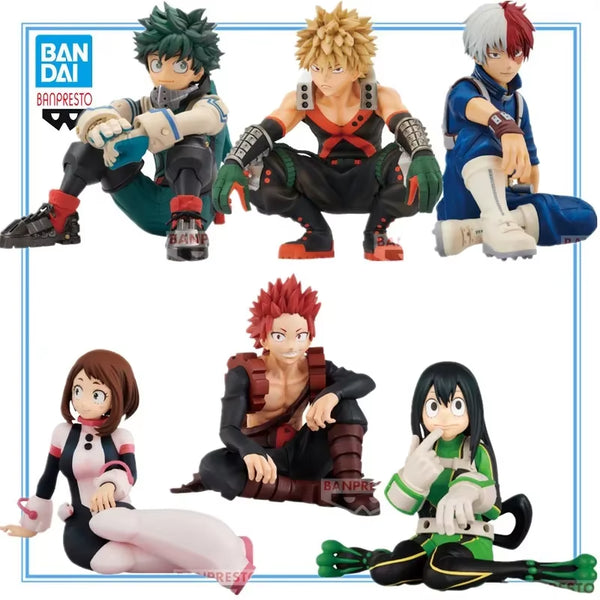 Banpresto My Hero Academia Character Figure Collection – Uraraka, Midoriya, Asui, Kaminari, Toga, Bakugo, Kirishima, Todoroki