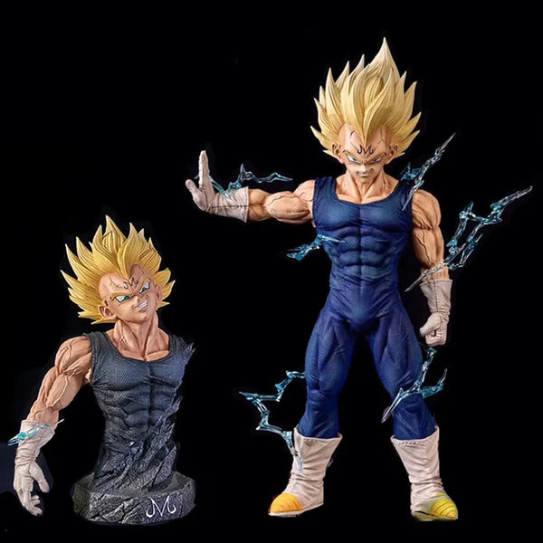 Dragon Ball Z – Majin Vegeta Lightning Surge Full Figure & Bust GK Statue Set