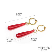 Frieren: Beyond Journey’s End Red Earrings – Cosplay Stud Pendant Jewelry