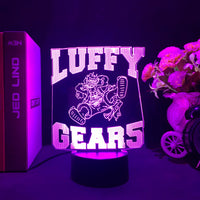 One Piece Wanted Cards LED Acrylic Stand Night Light | Anime 3D Lamp with Remote Control