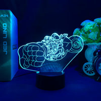 One Piece Wanted Cards LED Acrylic Stand Night Light | Anime 3D Lamp with Remote Control