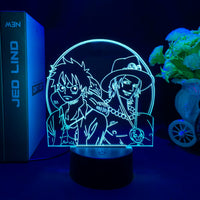 One Piece Wanted Cards LED Acrylic Stand Night Light | Anime 3D Lamp with Remote Control