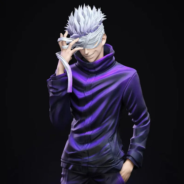 Jujutsu Kaisen – Gojo Satoru Blindfold Reveal Purple Hoodie Casual Ver. Large Scale GK Statue