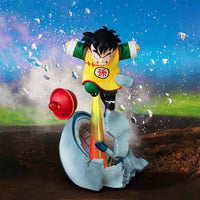 Dragon Ball Z Angry Kid Gohan Saiyan Pod Arrival About to Attack Statue