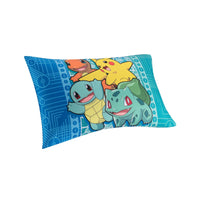 Pokemon 4 Piece Bedding Set Twin Size Polyester Comforter Sheets Pillowcase