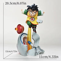 Dragon Ball Z Angry Kid Gohan Saiyan Pod Arrival About to Attack Statue