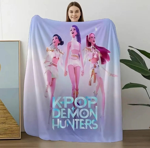 Kpop Demon Hunters Plush Blanket | Soft and Cozy Throw