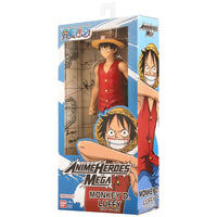 Mega One Piece Luffy Action Figure | Bandai Namco Anime Heroes Series