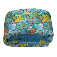 Pokemon 4 Piece Bedding Set Twin Size Polyester Comforter Sheets Pillowcase