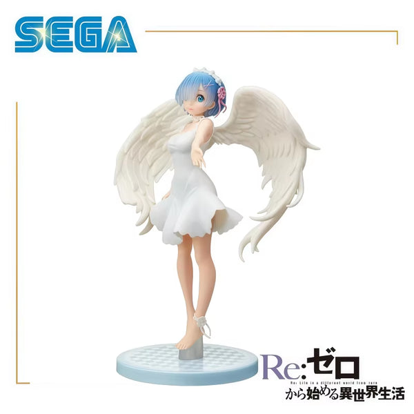 SEGA Re:Zero Starting Life In Another World Rem Angel Wings White Dress Majestic