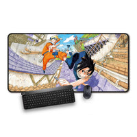 Premium Naruto and Sasuke Rooftop Action Design Gaming Mouse Pad