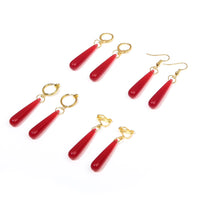 Frieren: Beyond Journey’s End Red Earrings – Cosplay Stud Pendant Jewelry