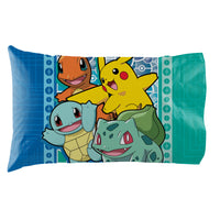 Pokemon 4 Piece Bedding Set Twin Size Polyester Comforter Sheets Pillowcase