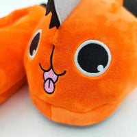Chainsaw Man Pochita Plush House Slippers Winter Fuzzy Cartoon Anime Home Shoes Unisex