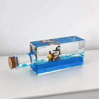 One Piece 3D Ship Fluid Drift Bottle – Thousand Sunny & Going Merry Floating Boat Ornament