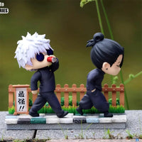 Jujutsu Kaisen Gojo Satoru & Geto Suguru GK Mini Chibi Statue – Youth Cool Walk Ver - FENCE NOT INCLUDED