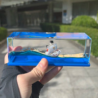 One Piece 3D Ship Fluid Drift Bottle – Thousand Sunny & Going Merry Floating Boat Ornament