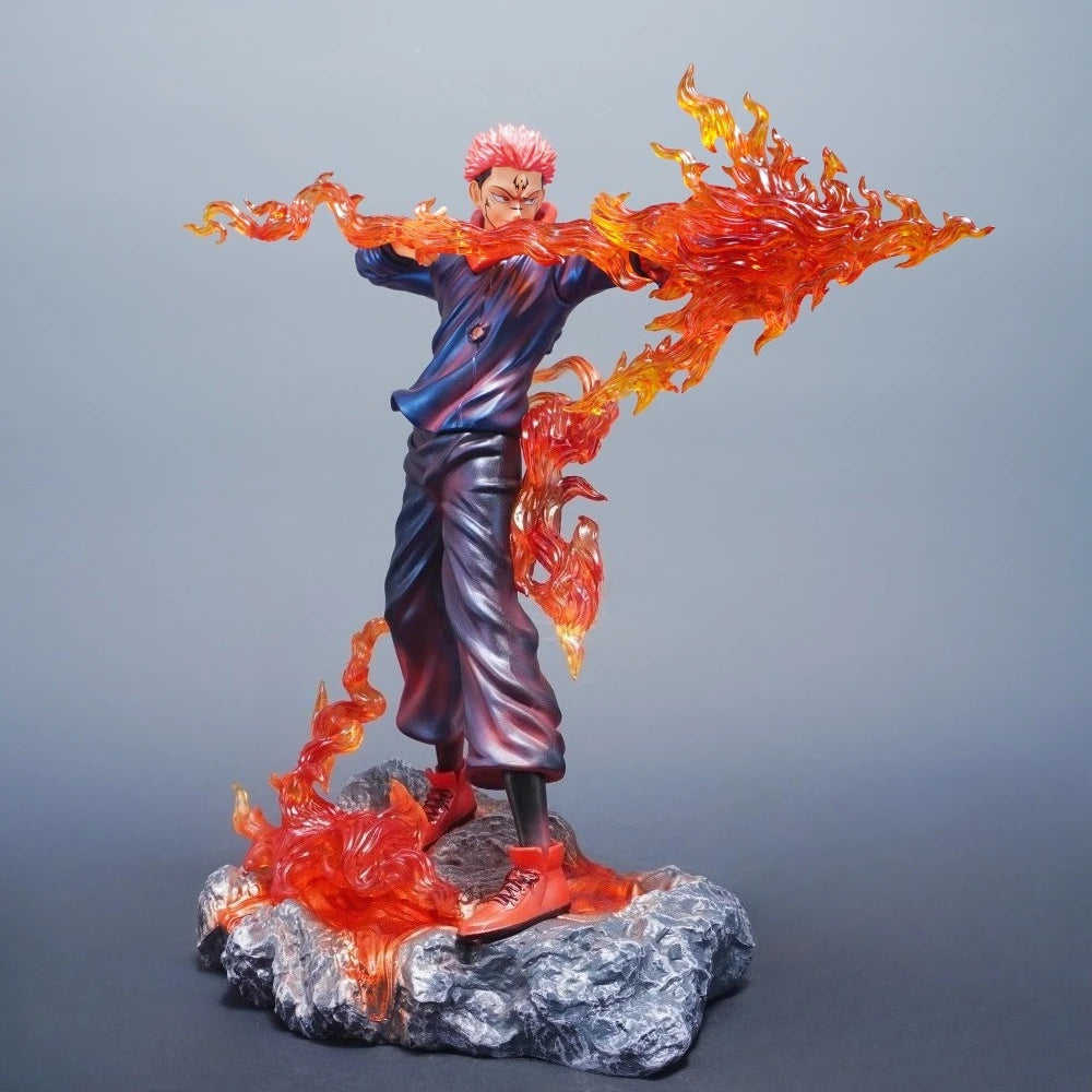 Ryomen Sukuna Fire Arrow Attack Figure – Jujutsu Kaisen Statue Itadori Body Ver