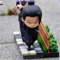 Jujutsu Kaisen Gojo Satoru & Geto Suguru GK Mini Chibi Statue – Youth Cool Walk Ver - FENCE NOT INCLUDED