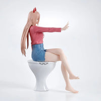 In Stock Original Banpresto Chainsaw Man Power Sitting Position Anime PVC Action Figure Collectible