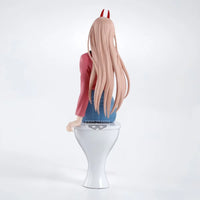 In Stock Original Banpresto Chainsaw Man Power Sitting Position Anime PVC Action Figure Collectible