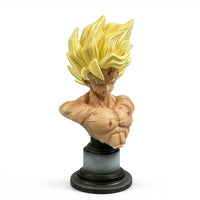 Dragon Ball Z Son Goku Super Saiyan Statue – Replaceable Heads LED Base