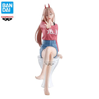 In Stock Original Banpresto Chainsaw Man Power Sitting Position Anime PVC Action Figure Collectible