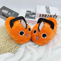 Chainsaw Man Pochita Plush House Slippers Winter Fuzzy Cartoon Anime Home Shoes Unisex