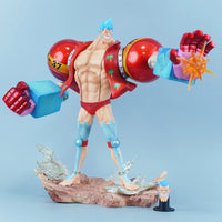 One Piece Franky New World - Attack Laser Stance Statue with Interchangeable Face
