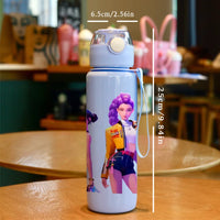 Kpop Demon Hunter Water Bottle with Straw