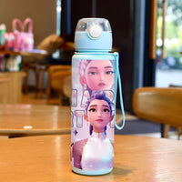 Kpop Demon Hunter Water Bottle with Straw