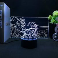 One Piece Wanted Cards LED Acrylic Stand Night Light | Anime 3D Lamp with Remote Control