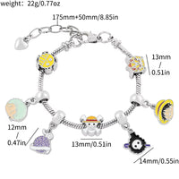 One Piece Beaded Charm Bracelet | Straw Hat Pirates Chain Jewelry for Women