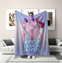 Kpop Demon Hunters Plush Blanket | Soft and Cozy Throw