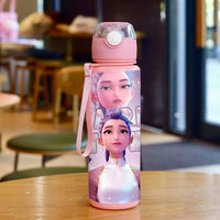 Kpop Demon Hunter Water Bottle with Straw