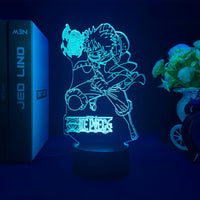 One Piece Wanted Cards LED Acrylic Stand Night Light | Anime 3D Lamp with Remote Control