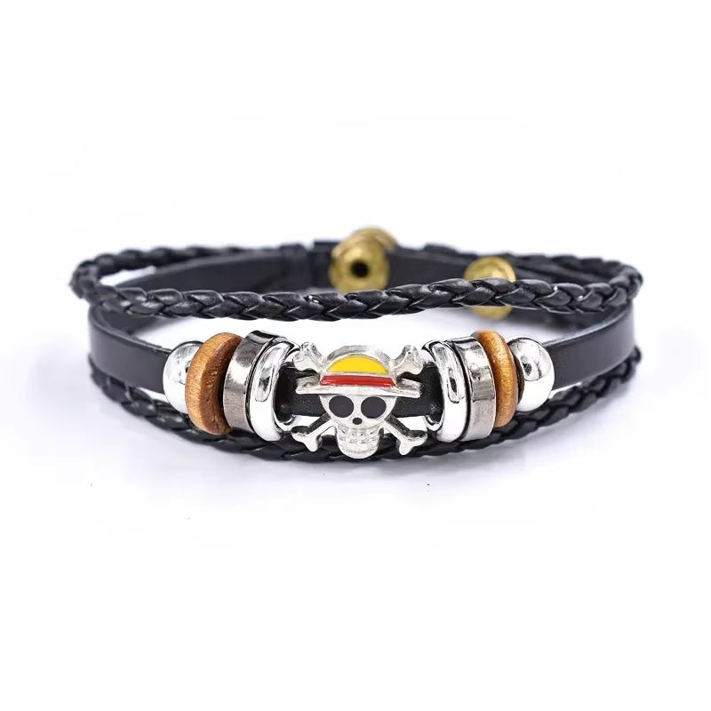One Piece Monkey D. Luffy PU Bracelet | Straw Hat Pirate Jewelry